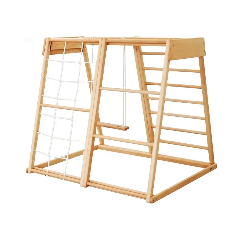 Kids Outdoor Wooden Climbing Frame - Çocuklar İçin Ahşap Halat Merdiven, İç