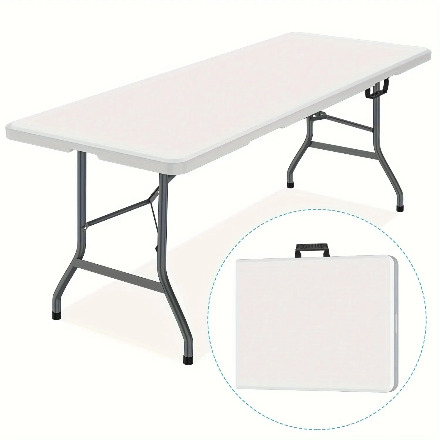 Kids Outdoor Dining Table - 6FT Geniş Plastik Katlanır Masa Sağlam