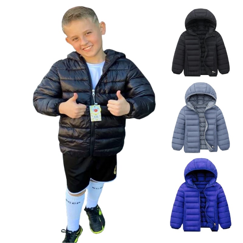 Kids Outdoor Jacket - Kapşonlu hafif aşağı ceketler çocuk erkek