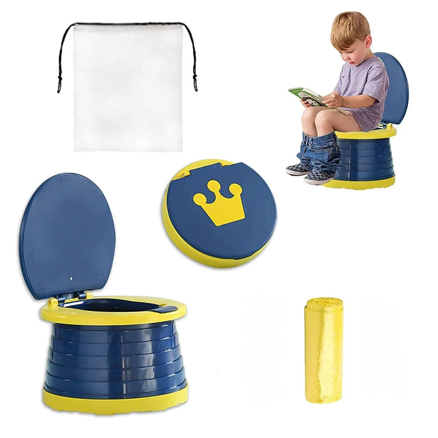 Kids Outdoor Table And Chairs - Yeni 2'si 1 arada Taşınabilir Katlanır