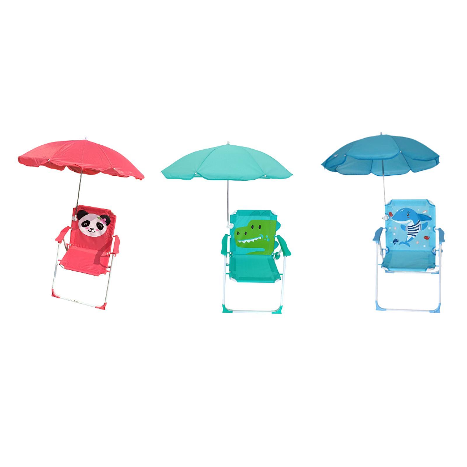 Kids Outdoor Lawn Chair - Çocuklar için Şemsiyeli Plaj Sandalyeleri Katlanabilir