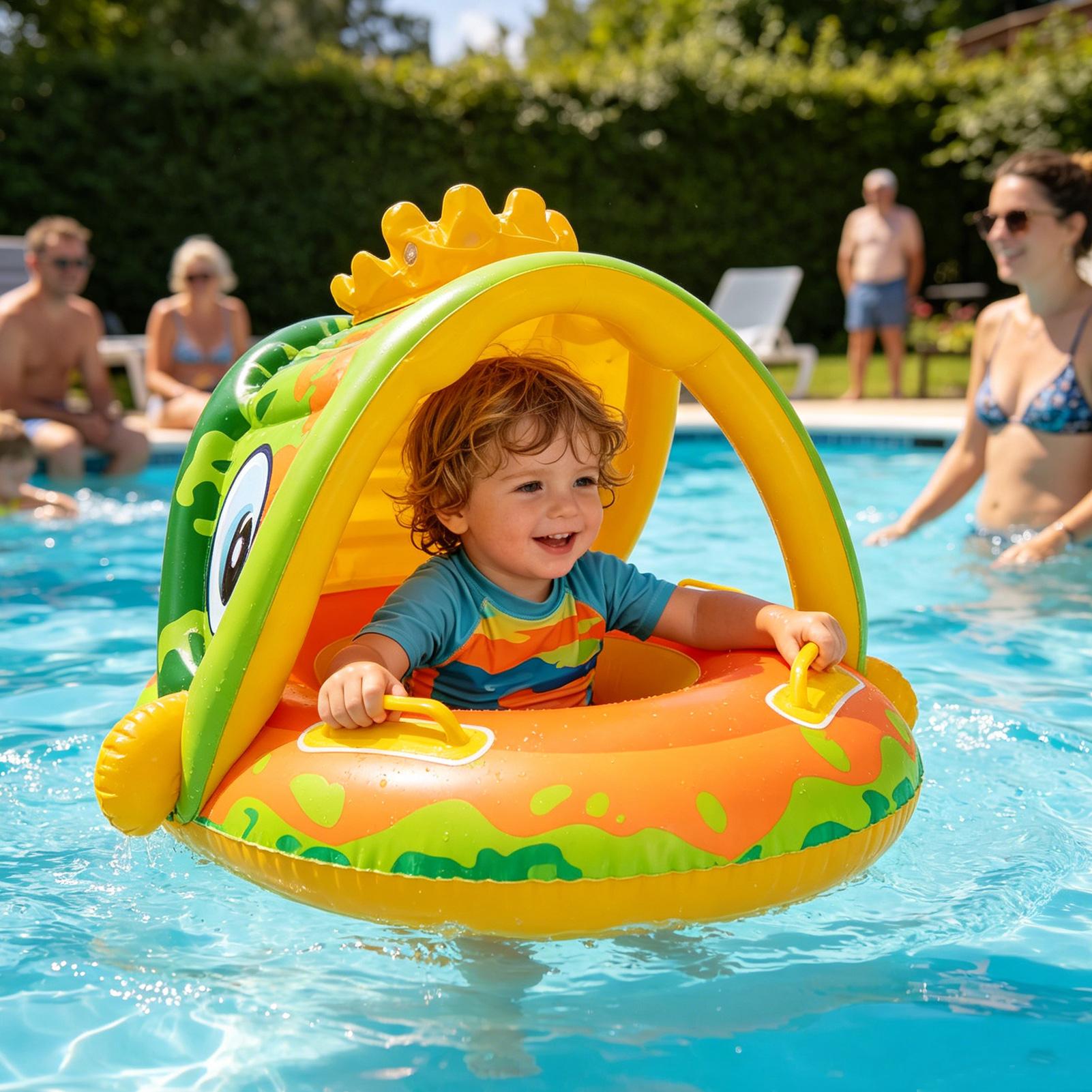 Kids Outdoor Lawn Chair - Havuz Şişme Koltukları Güneşlikli Çocuk Şişme