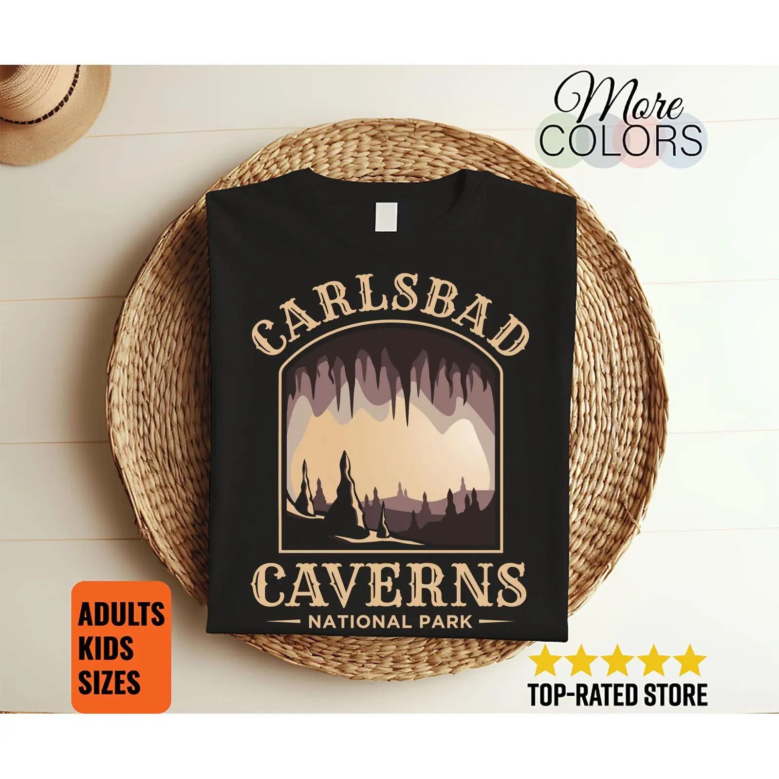 Kids Outdoor Adventure Park - Carlsbad Caverns Ulusal Parkı Vintage Tişörtü