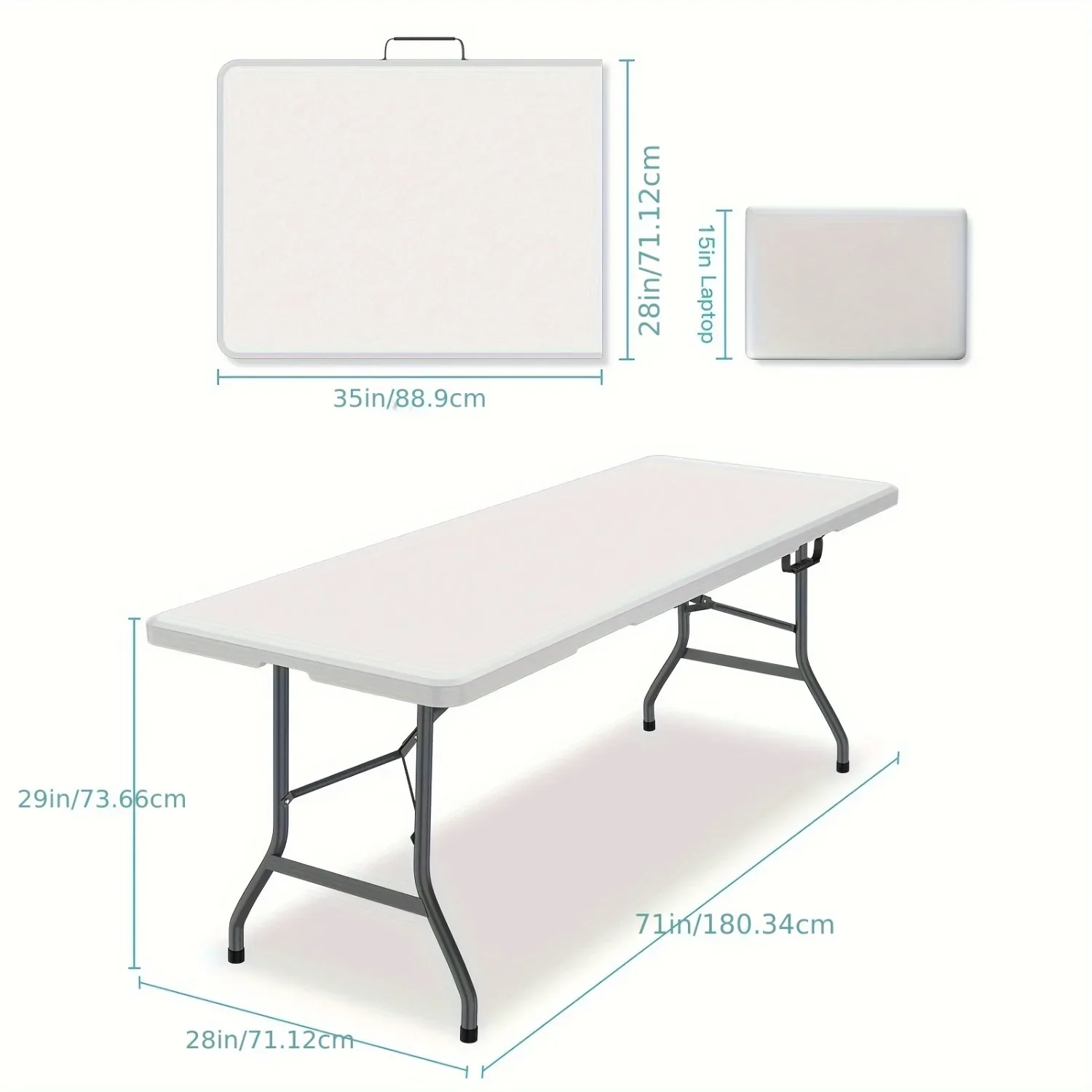 6FT Geniş Plastik Katlanır Mas - Kids Outdoor Dining Table incelemesi ve fiyatı