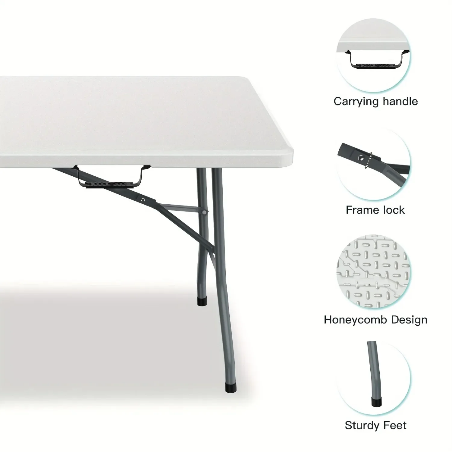 6FT Geniş Plastik Katlanır Mas - Kids Outdoor Dining Table incelemesi ve fiyatı