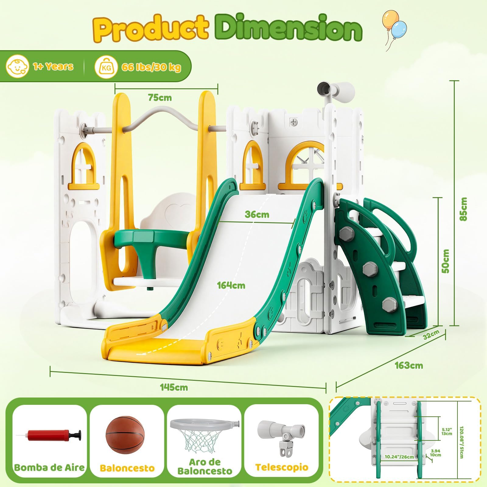 7'si 1 Arada Çocuk Kaydırağı v - Kids Outdoor Playhouse incelemesi ve fiyatı