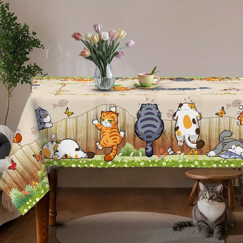 VIKAMA Bej Karikatür Kedi Masa - Kids Outdoor Dining Table incelemesi ve fiyatı