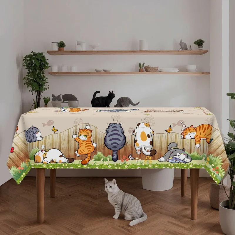 VIKAMA Bej Karikatür Kedi Masa - Kids Outdoor Dining Table incelemesi ve fiyatı