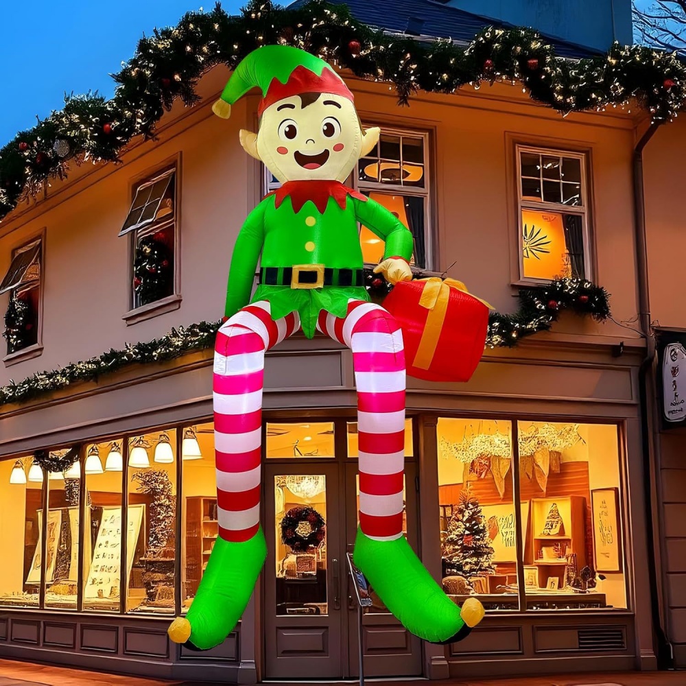 8FT Noel Şişme Oturan Elf Deko - Kids Outdoor Decor incelemesi ve fiyatı