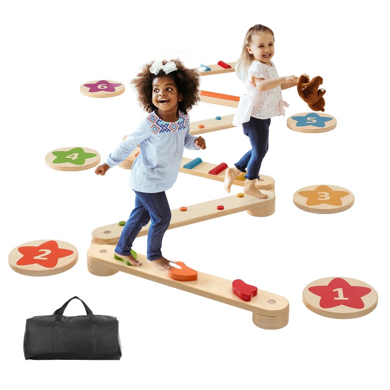 6 Adet Denge Taşı Ahşap Denge  - Kids Outdoor Balance Beam incelemesi ve fiyatı