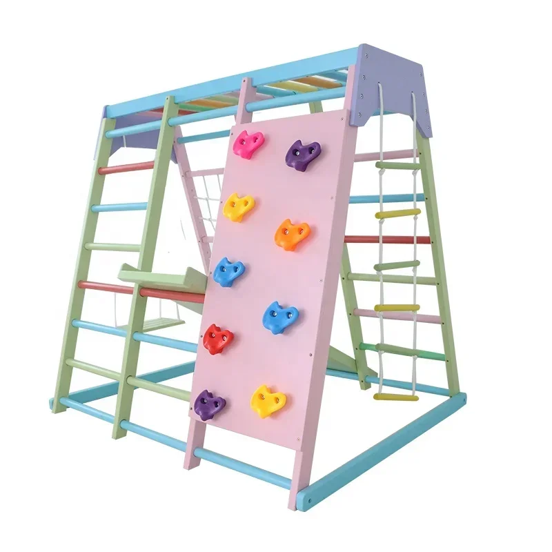 Çocuklar İçin Ahşap Tırmanma Ç - Kids Outdoor Swing Set With Slide incelemesi ve fiyatı