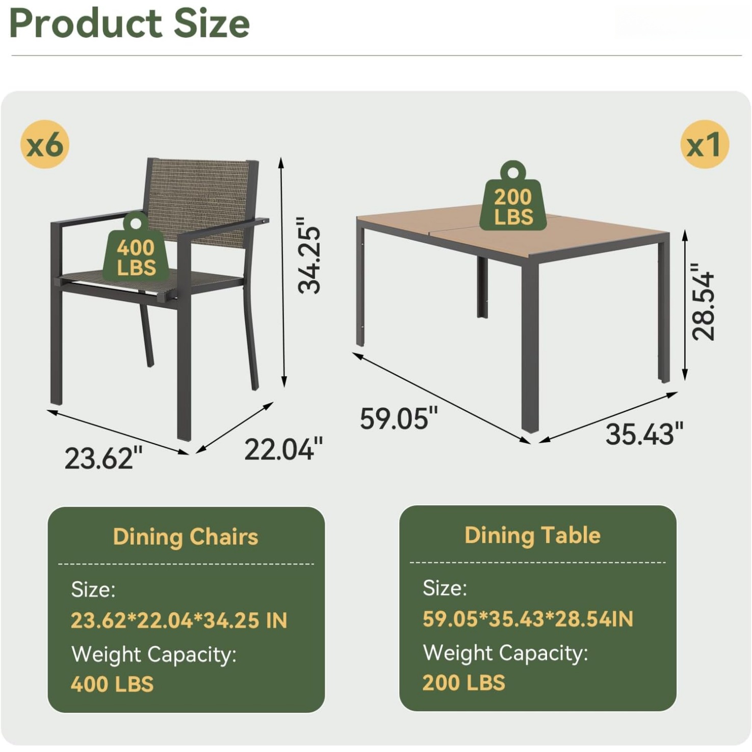 Aoxun 7 Parçalı 6 Kişilik Bahç - Kids Outdoor Dining Table incelemesi ve fiyatı
